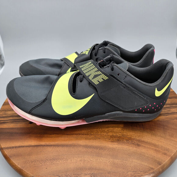 Nike Air Zoom LJ Elite Shoes Men's 12.5 Black Long Jump Track Field Sneakers - Picture 3 of 9